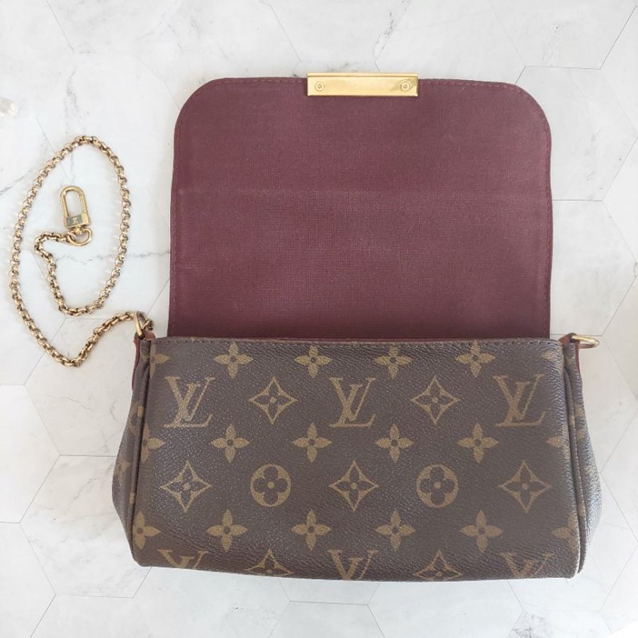 LV 經典老花M40717 🎀現品實拍 🎀 Favorite PM (小) 經典花紋鍊條肩背包 斜背包~二手-40