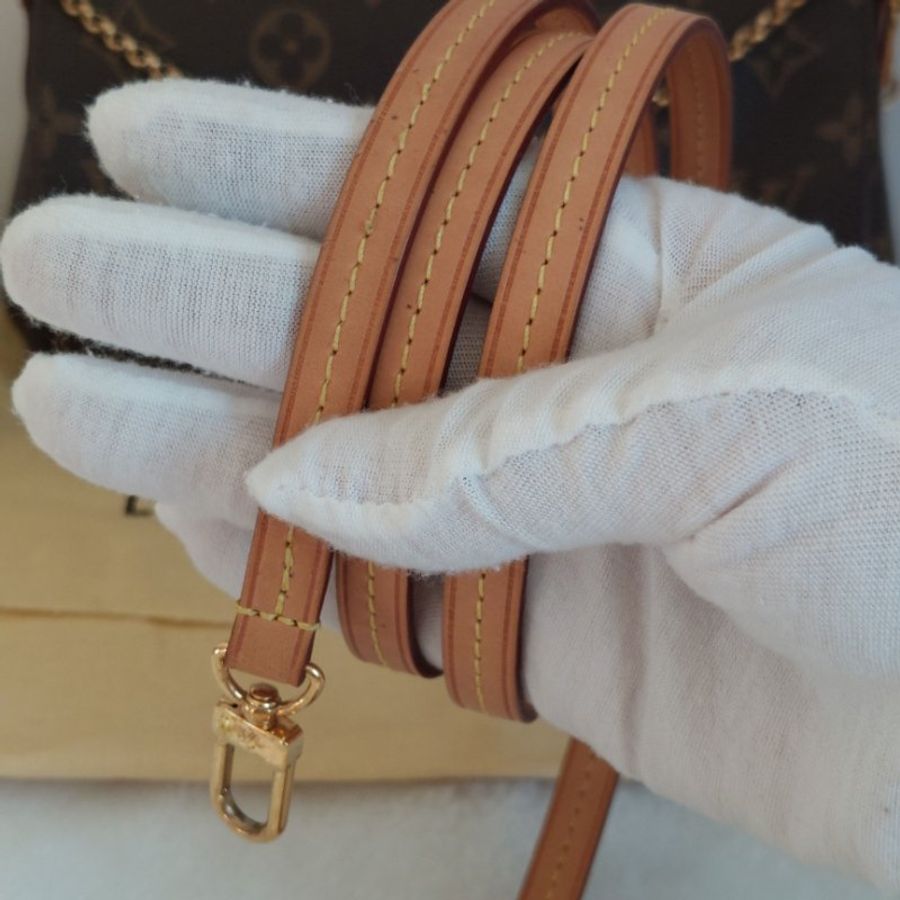 LV 經典老花M40717 🎀現品實拍 🎀 Favorite PM (小) 經典花紋鍊條肩背包 斜背包~二手-54