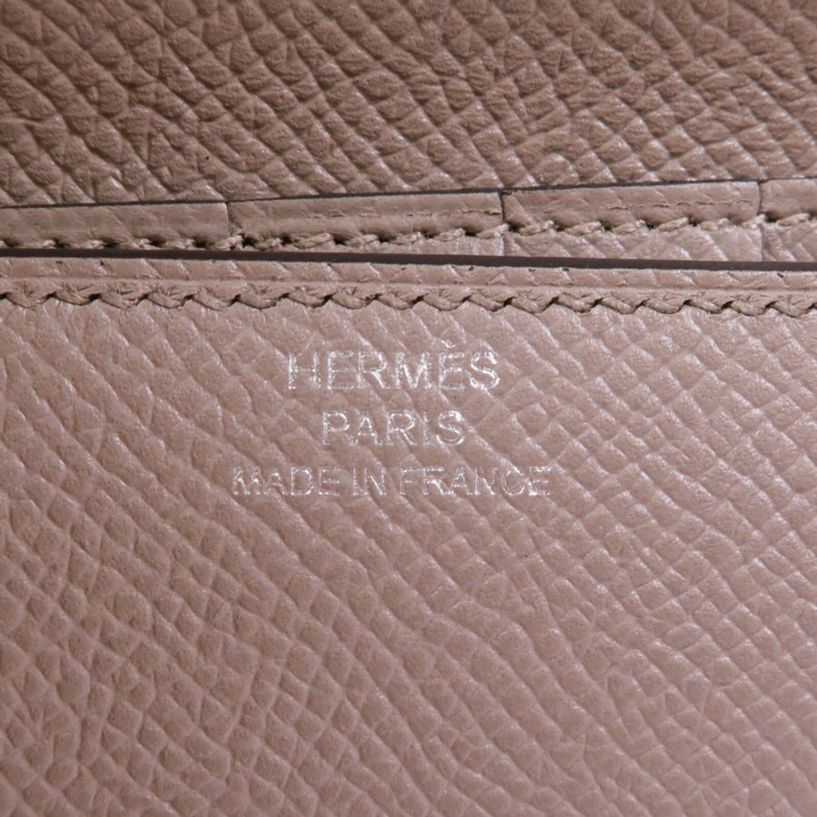 HERMES 【激減優惠】Epsom皮革Clic Wallet銀扣錢包Etoupe-7