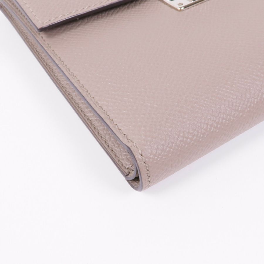 HERMES 【激減優惠】Epsom皮革Clic Wallet銀扣錢包Etoupe-11