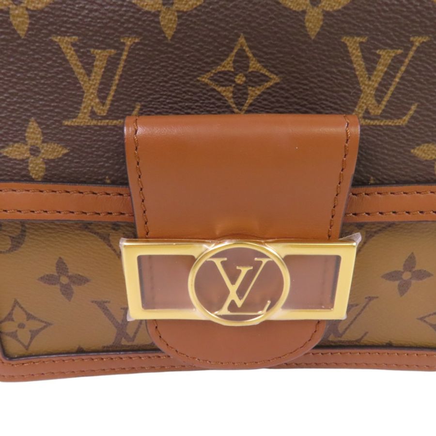LOUIS VUITTON Monogram Reverse Mini Dauphine金扣肩背袋-7
