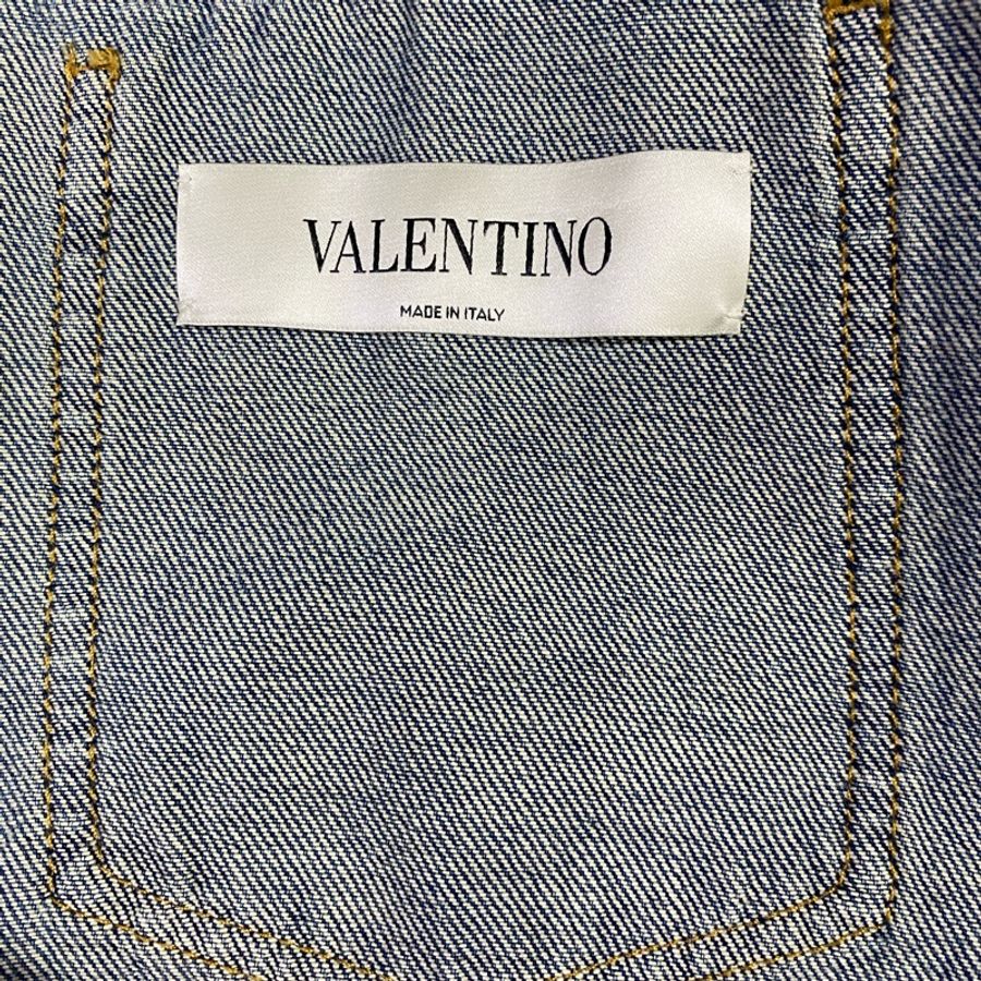 VALENTINO 飾折疊愛心牛仔襯衫-7