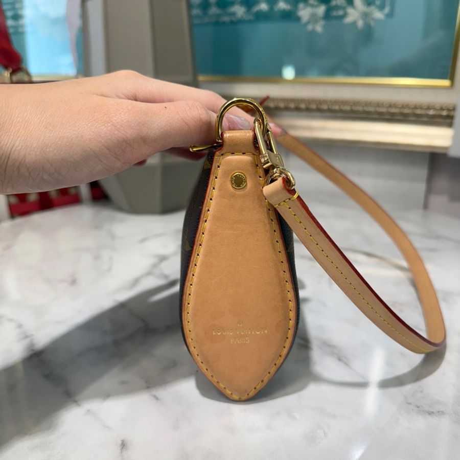 🌟新款麻將包🌟LV 原花Pochette Tirette金釦手提肩斜背麻將包M12859-11
