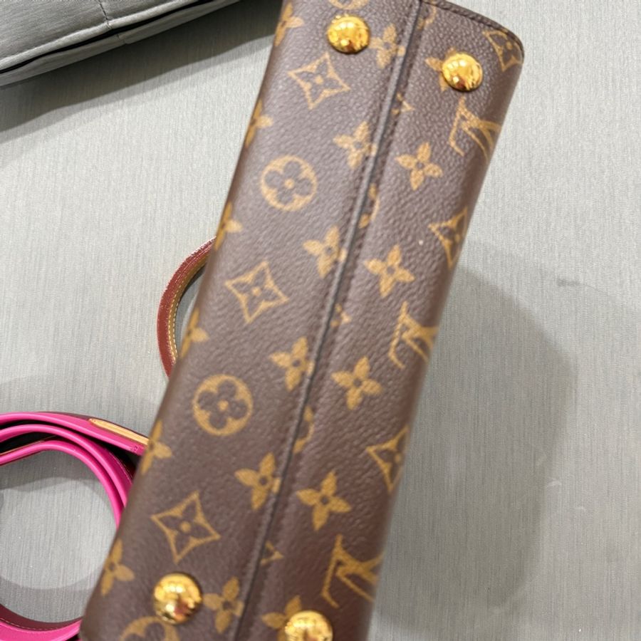 路易威登 LOUIS VUITTON Cluny BB 雙色背帶 手提 肩背包 M42738 晶片款 防塵袋原廠盒子-4
