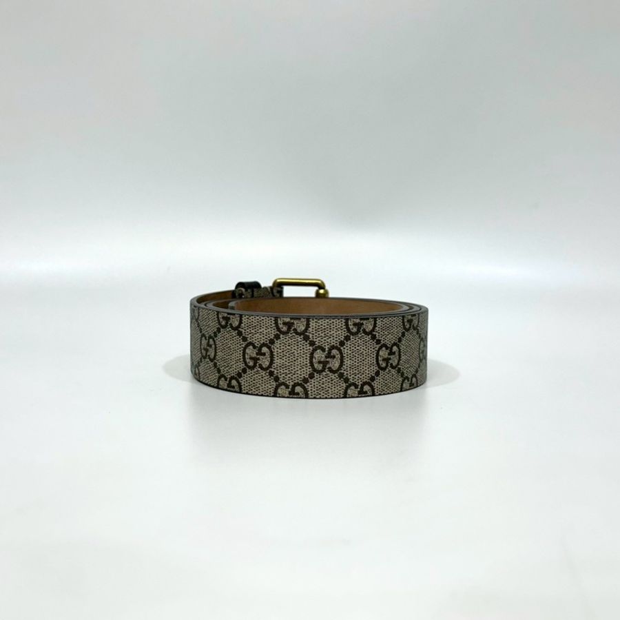 GUCCI原花蛇圖金釦100公分皮帶434520-3
