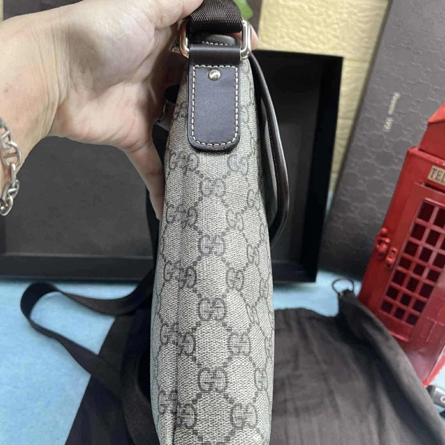 💥Gucci 防水 PVC 223666下蓋掀蓋磁釦 斜背包/郵差包（中性款）💥-14