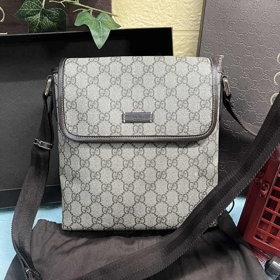 💥Gucci 防水 PVC 223666下蓋掀蓋磁釦 斜背包/郵差包（中性款）💥-35