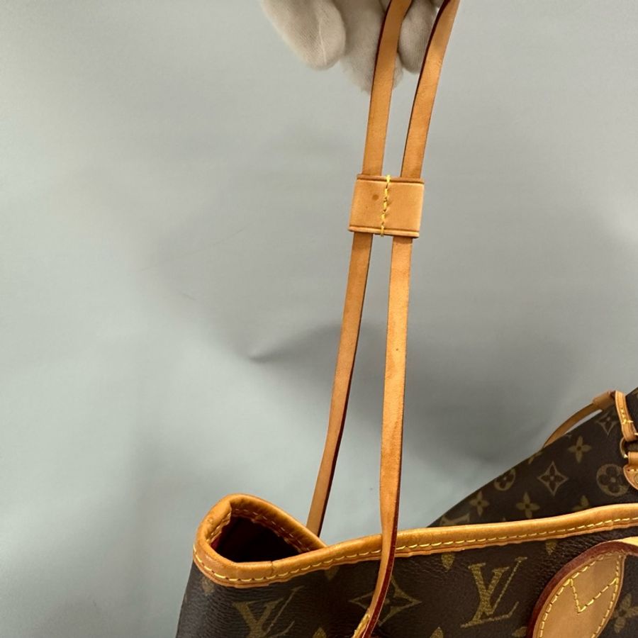 LV m46987 原花金釦neverfull 肩背包 MM-23