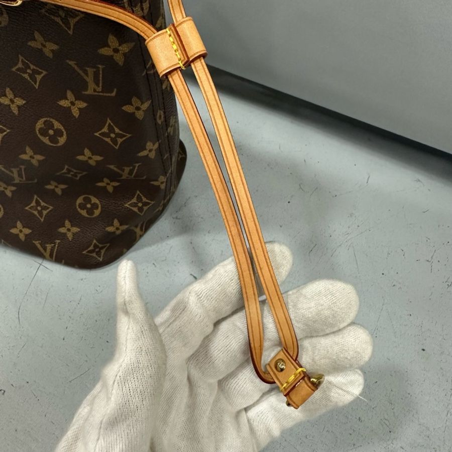 LV m46987 原花金釦neverfull 肩背包 MM-34