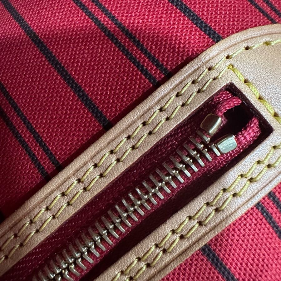 LV m46987 原花金釦neverfull 肩背包 MM-65