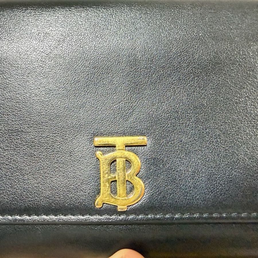 Burberry TB LOGO黑長夾-15