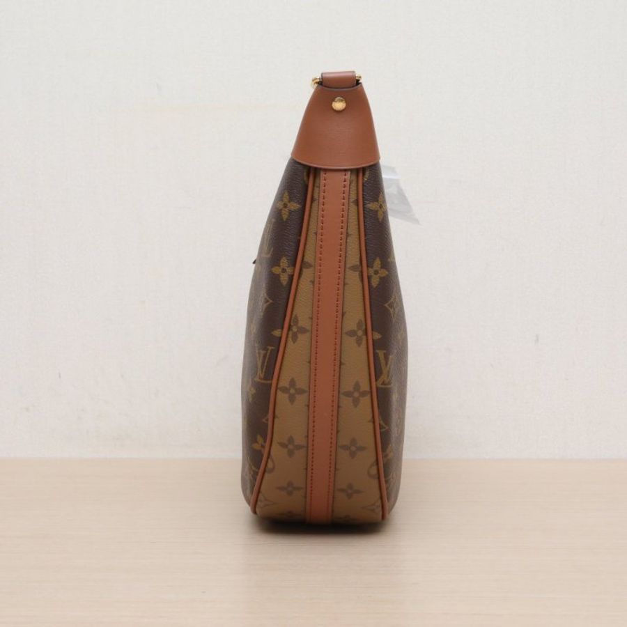 LOUIS VUITTON LoopHobo大豌豆月亮包老花PVC晶片肩背包-5