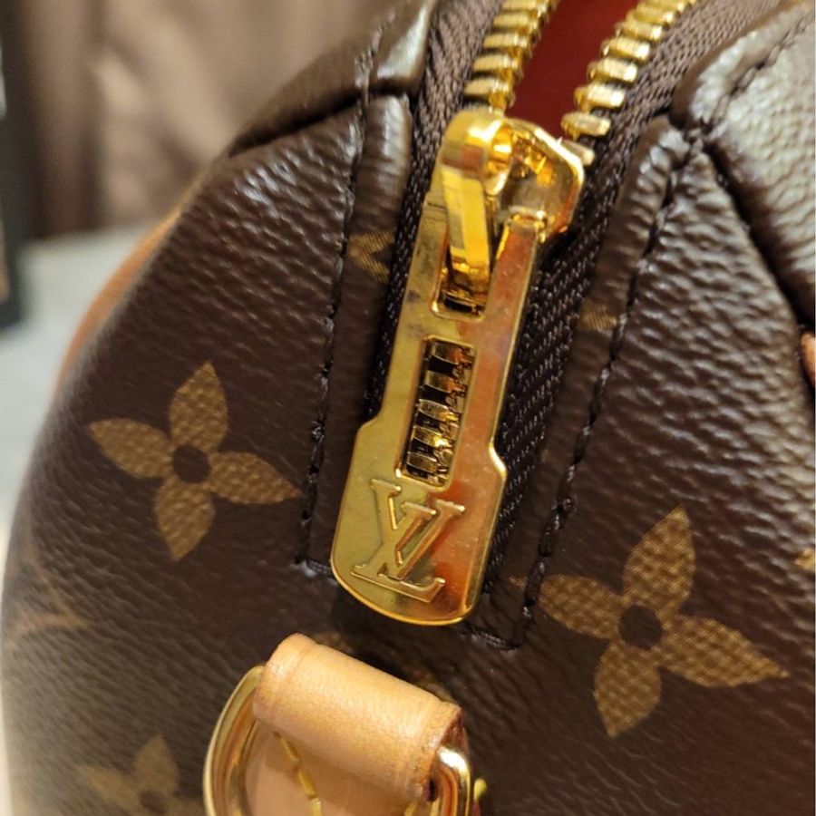 Louis Vuitton Speedy 20 老花 芯片款 有盒有套  奶茶色背帶-18
