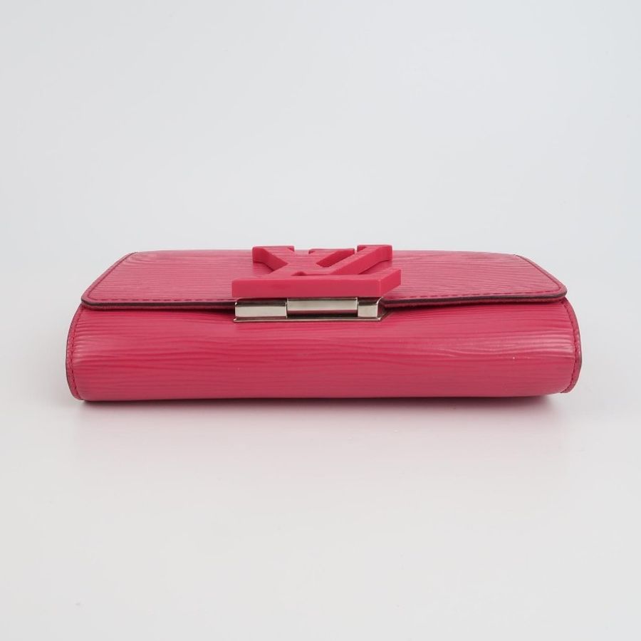 Louis Vuitton (LV) Louise牛皮純色字母logo水波紋woc斜挎包-5
