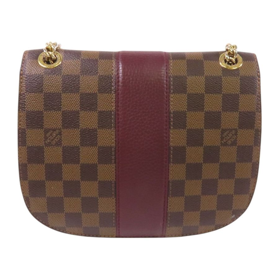 LOUIS VUITTON 【激減優惠】Damier Ebene Wight金扣鏈帶肩背袋-1