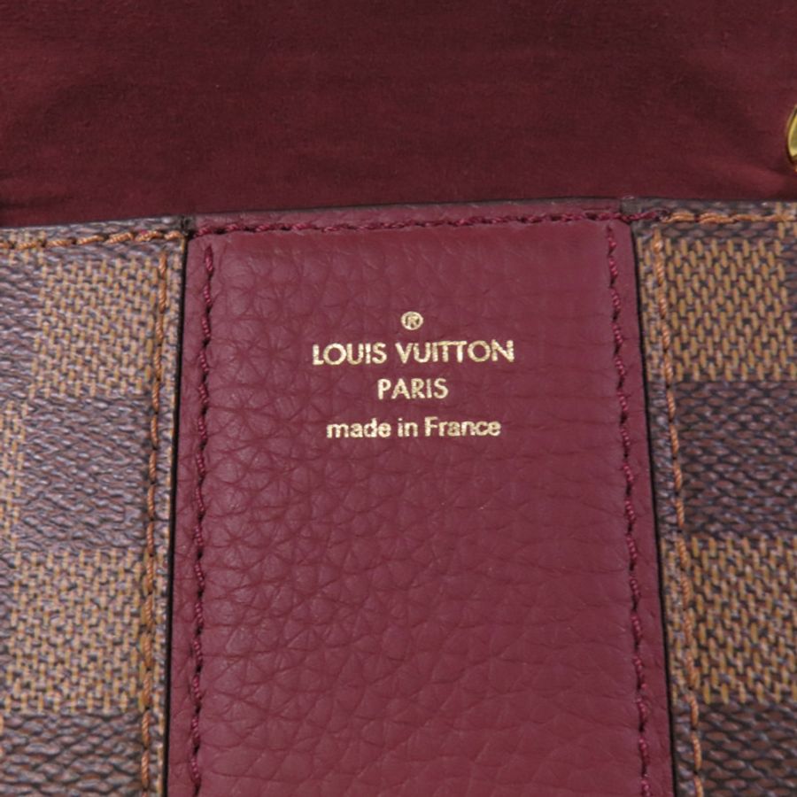 LOUIS VUITTON 【激減優惠】Damier Ebene Wight金扣鏈帶肩背袋-5
