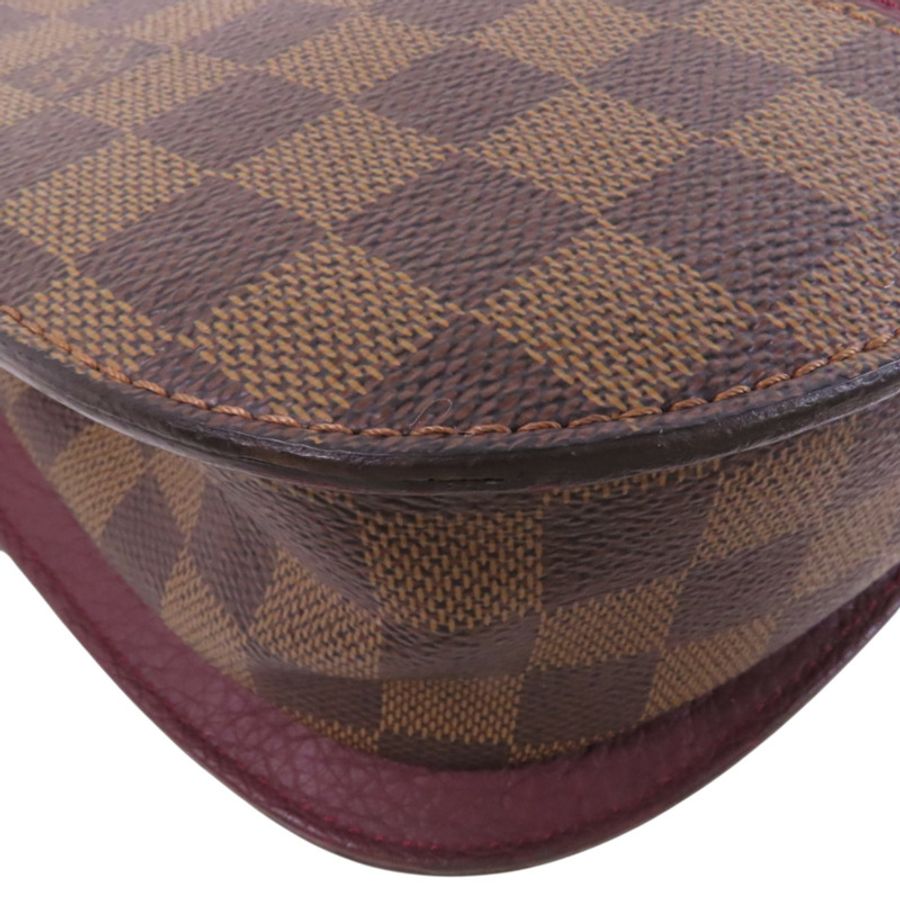LOUIS VUITTON 【激減優惠】Damier Ebene Wight金扣鏈帶肩背袋-12