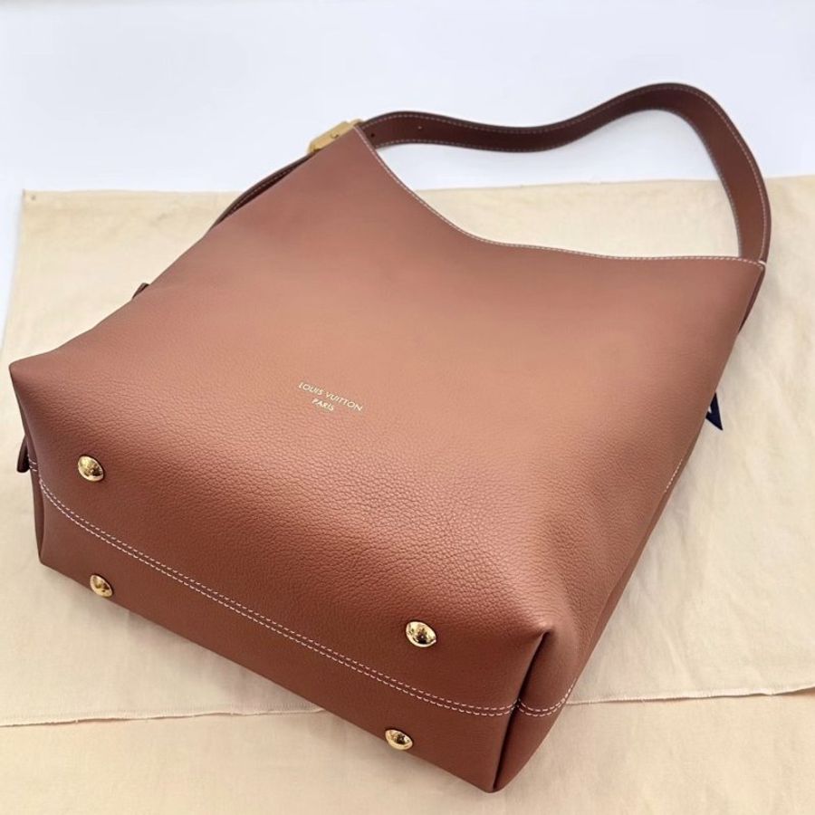 LV 焦糖色loxkey hobo中號子母肩背腋下包30*37*16.5 全新閒置配件塵袋購證-2