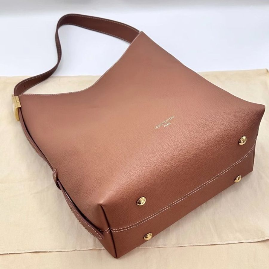 LV 焦糖色loxkey hobo中號子母肩背腋下包30*37*16.5 全新閒置配件塵袋購證-2