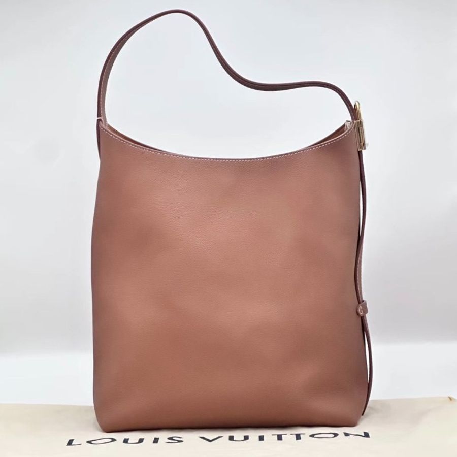 LV 焦糖色loxkey hobo中號子母肩背腋下包30*37*16.5 全新閒置配件塵袋購證-3