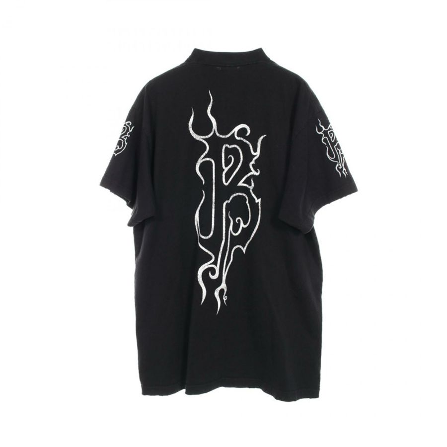 BALENCIAGA Balenciaga 金屬 Logo T 卹,純棉材質,黑色,二手,男女通用-1