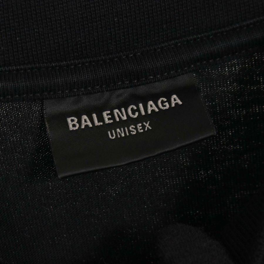 BALENCIAGA Balenciaga 金屬 Logo T 卹,純棉材質,黑色,二手,男女通用-2