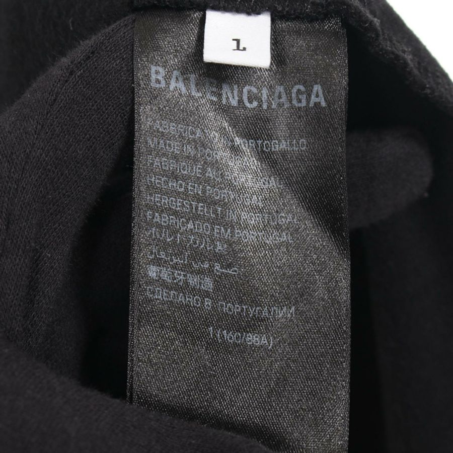 BALENCIAGA Balenciaga 金屬 Logo T 卹,純棉材質,黑色,二手,男女通用-3