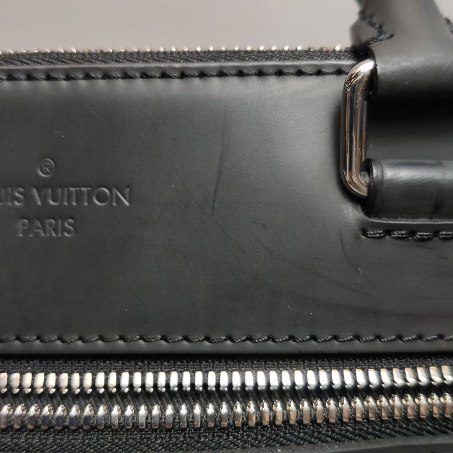 Louis Vuitton (LV) Porte Documents Jour牛皮棋盤格拉鍊斜挎包單肩包-9