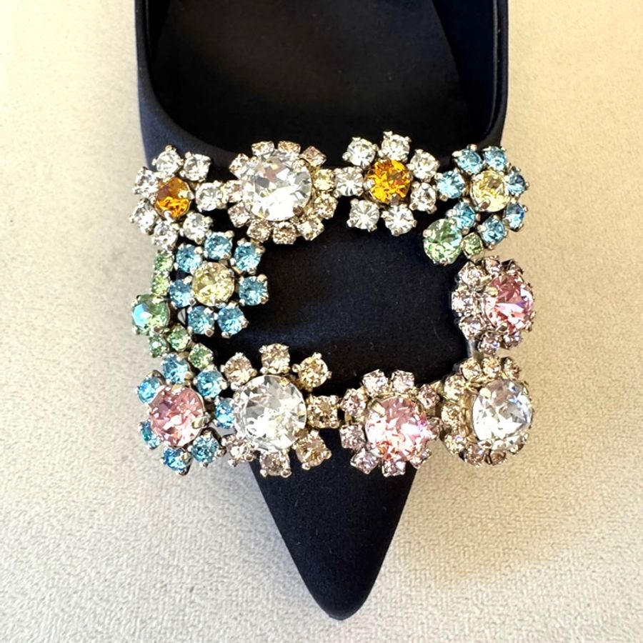 Roger Vivier Efflorescence 多彩水晶緞面高跟鞋（全新／原盒）-4