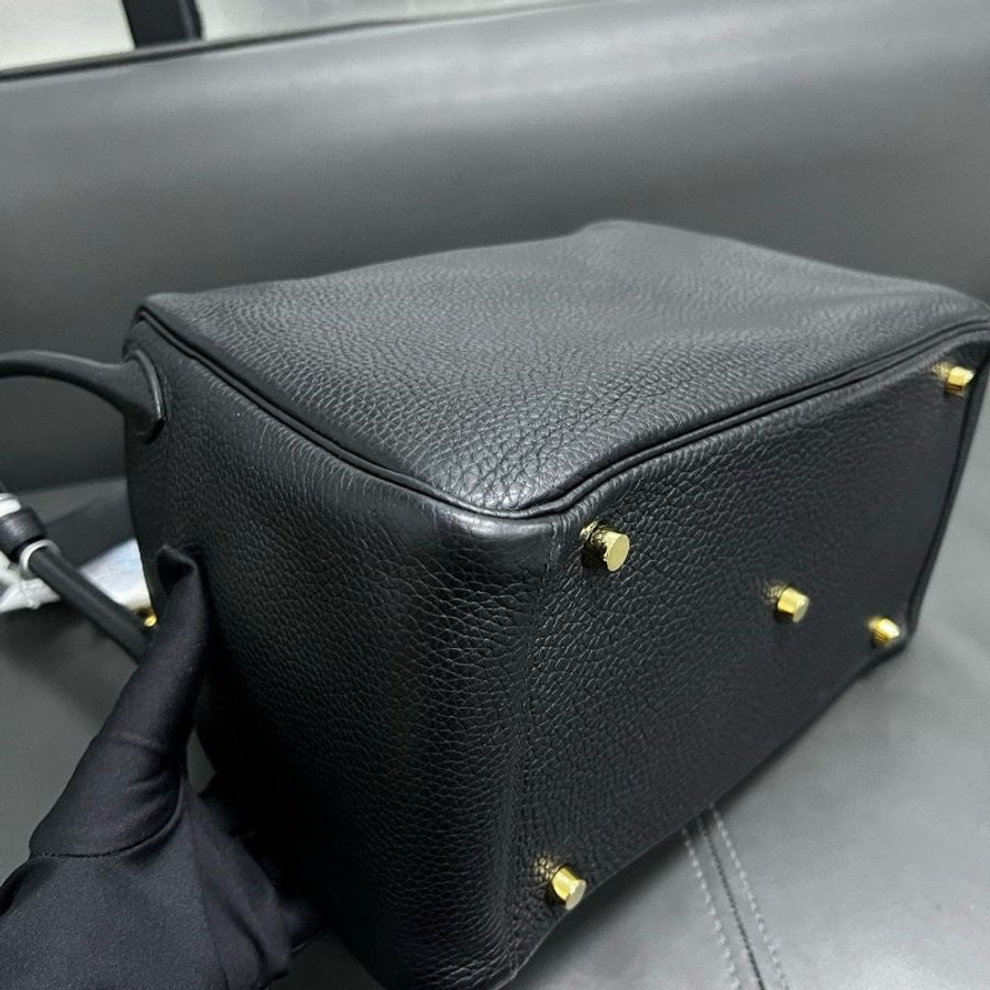 Hermes Lindy30 黑色金扣-12