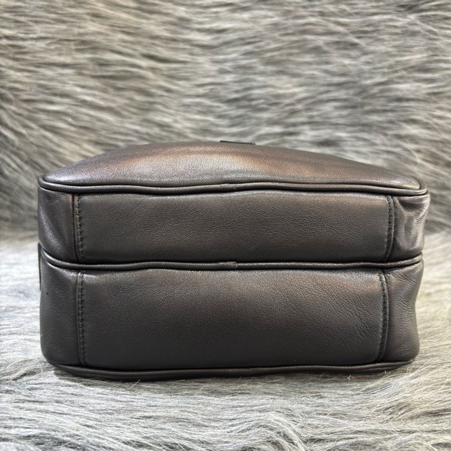 YSL 819279 NIKI 黑色 全皮 滑面 雙拉鍊 斜背包 相機包 方塊包 巧克力包 肩背包 側背包-12