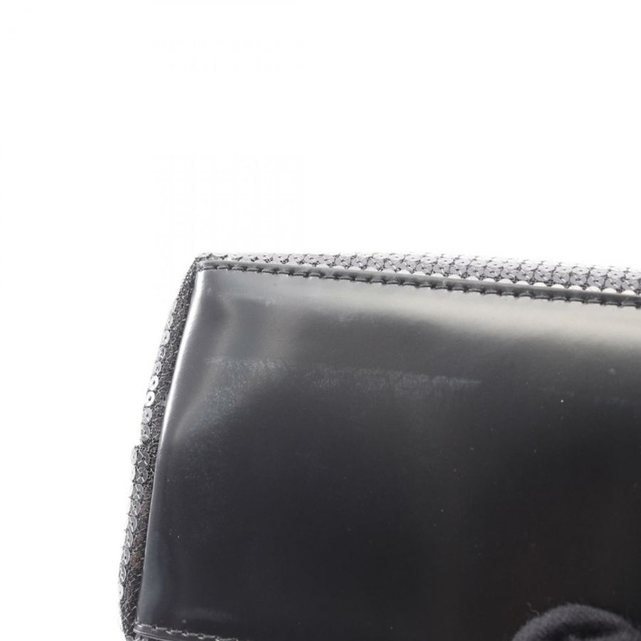 PRADA RETE PAILLETTES 托特包 1BG417 漆皮網眼黑色二手女款-4