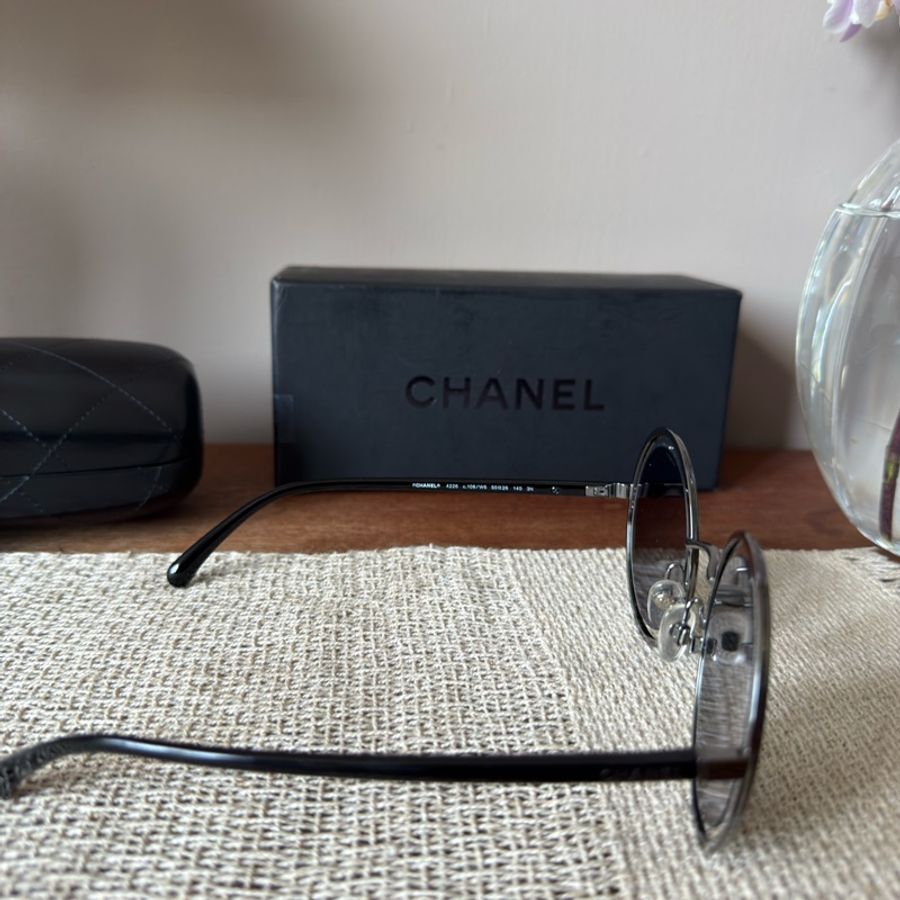 Chanel 金屬框圓形太陽眼鏡-11