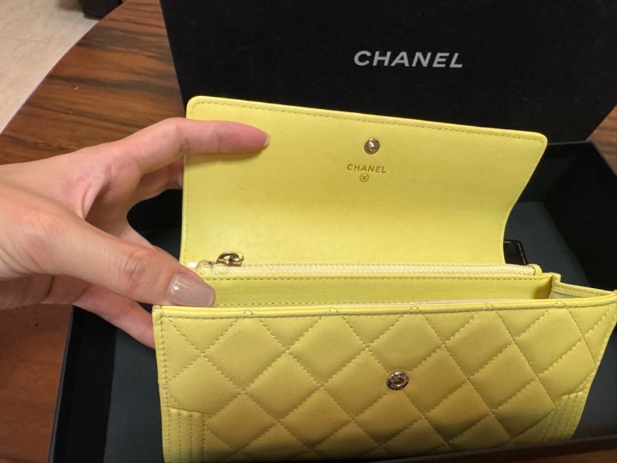 全新香奈兒 Chanel boy系列長夾-12