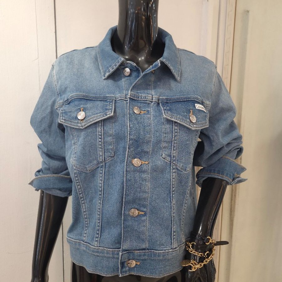 Calvin Klein 棉質牛仔外套 S / L 號-0