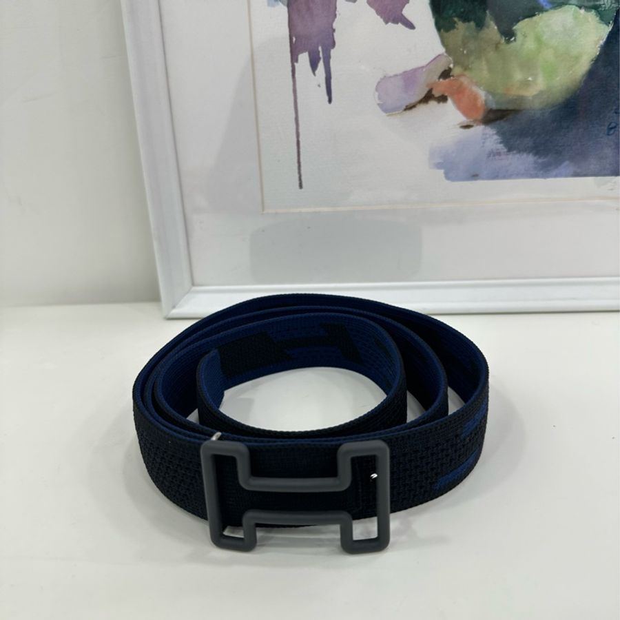 Hermes 愛馬仕 新款腰帶 皮帶 帆布材質 鏤空扣頭-1