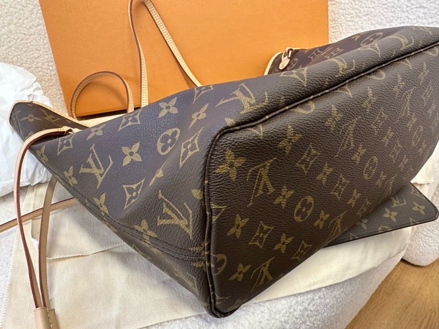 LOUIS VUITTON LV NEVERFULL MM 老花滿印 塗層帆布拼牛皮革 托特包Tote包購物袋子母包手提包單肩包 中號 女款-5