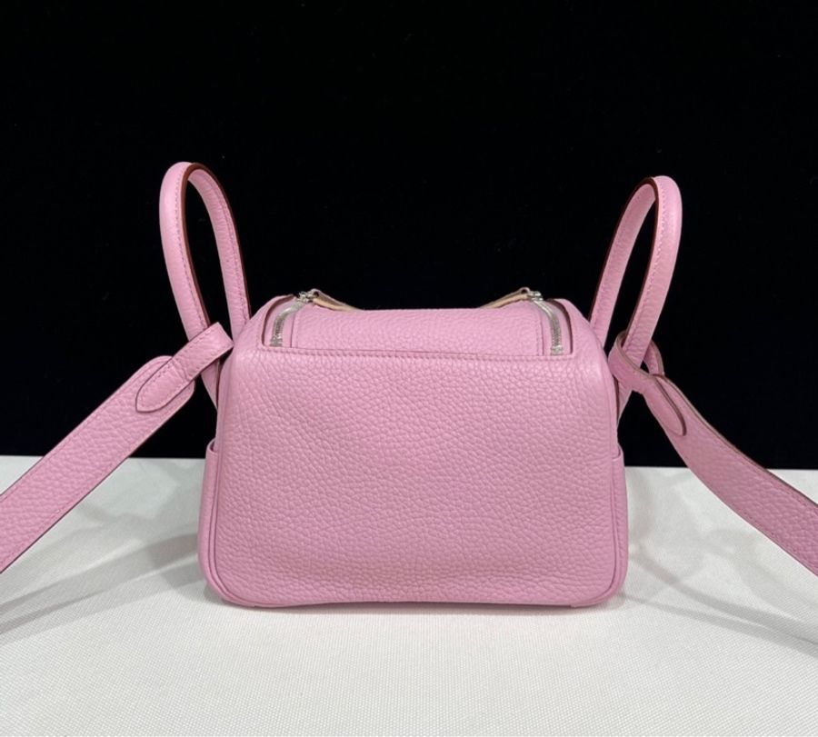 Hermes🌈Mini Lindy一代💗X9錦葵紫銀扣💗99新🌟TC皮🌟-4