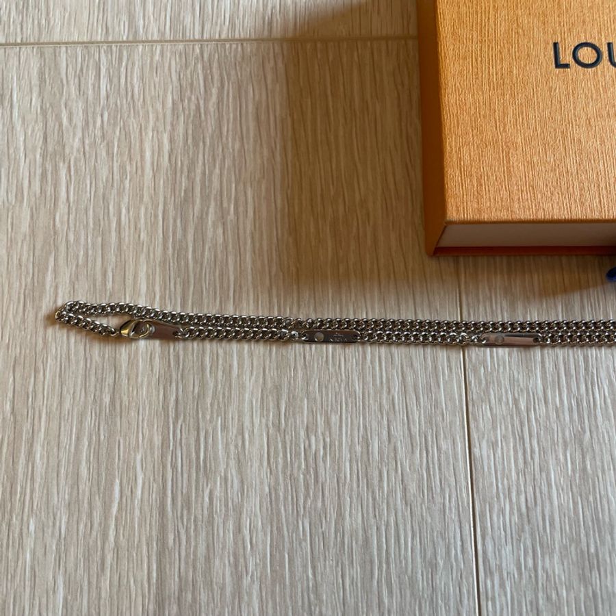LV Louis Vuitton Black Monogram Necklace 黑色老花項鍊-8