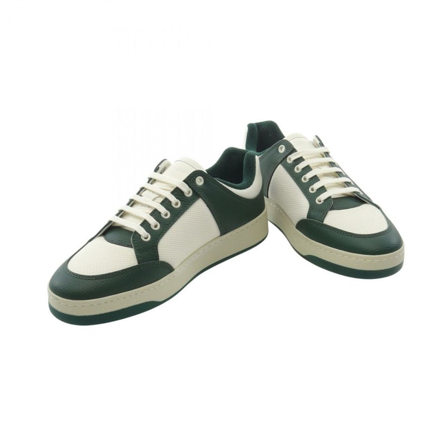 SAINT LAURENT PARIS SL/61 低筒運動鞋 皮革 白色 綠色 #42 全新 男款-2