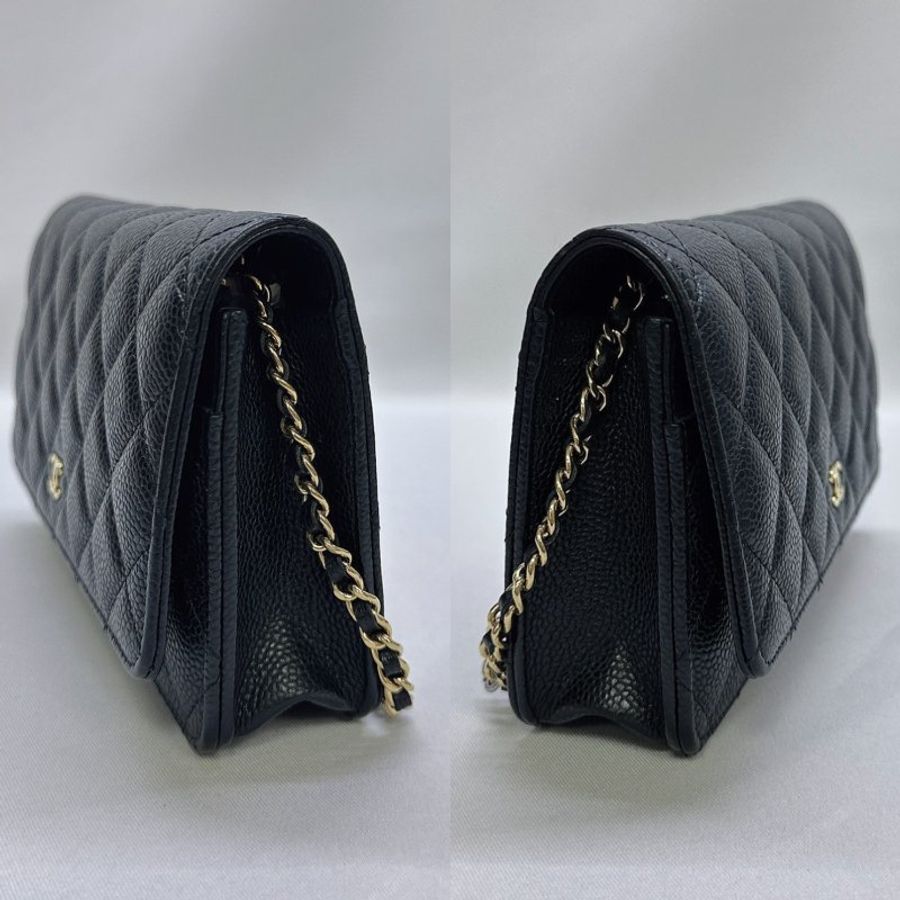 CHANEL WOC 黑金荔枝牛鏈帶包-2