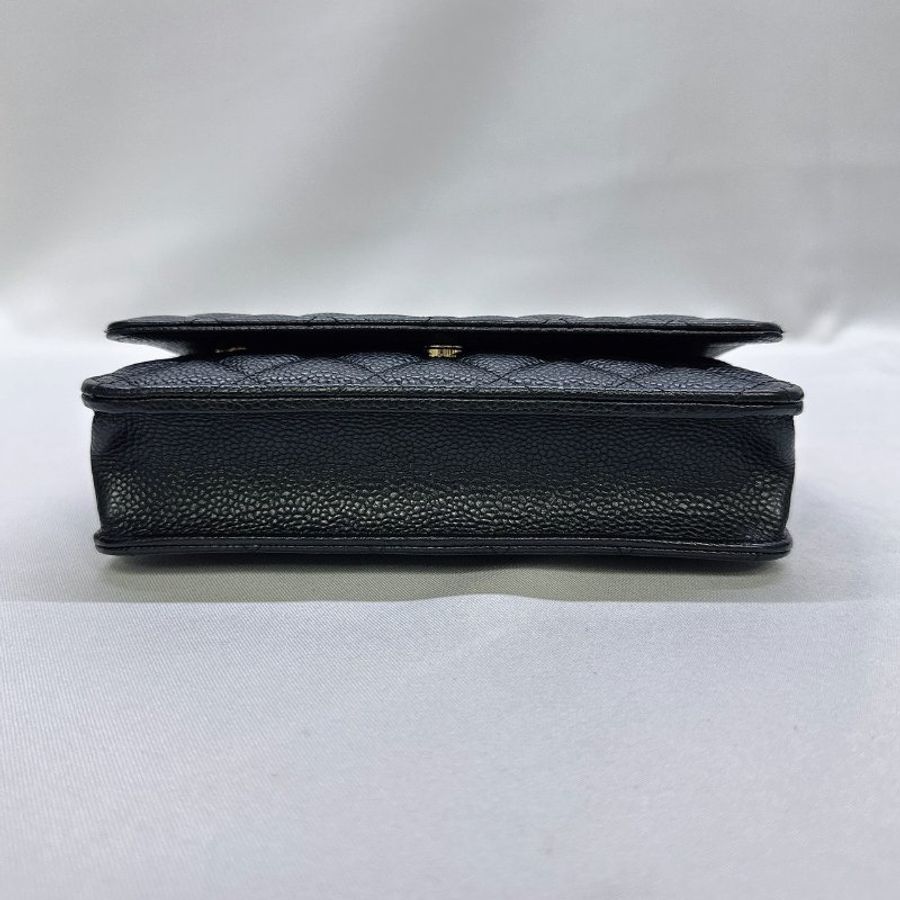 CHANEL WOC 黑金荔枝牛鏈帶包-8
