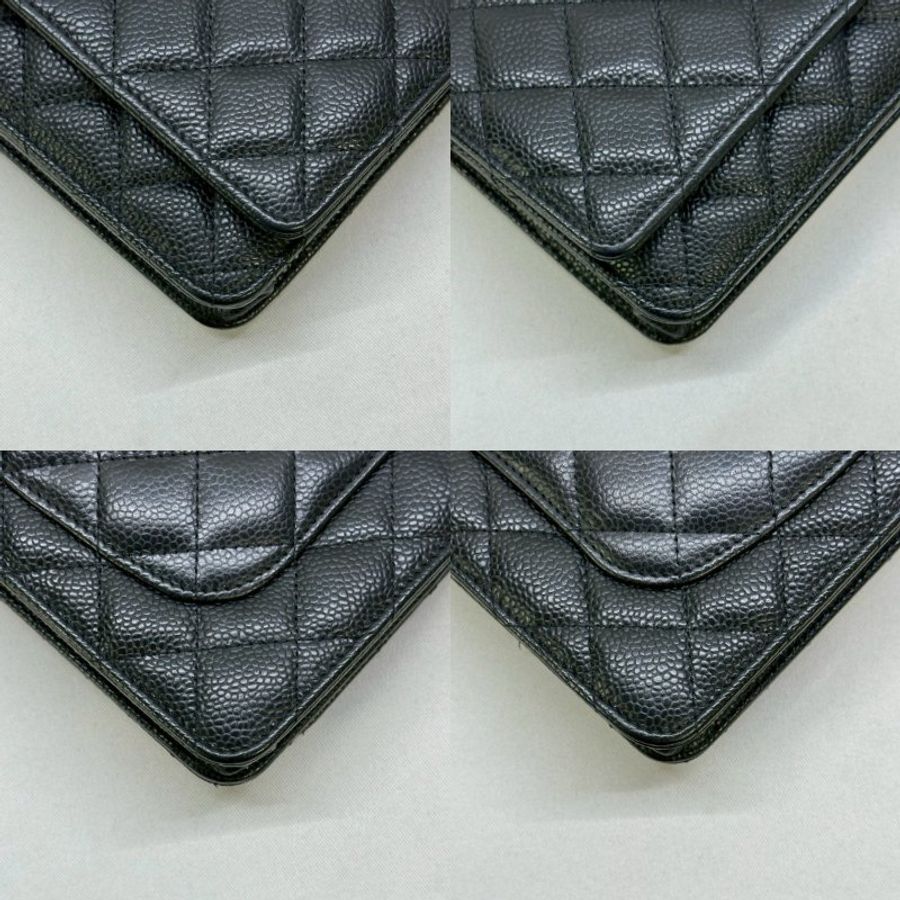 CHANEL WOC 黑金荔枝牛鏈帶包-9