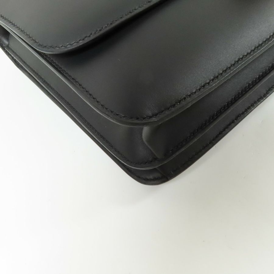 HERMES 【激減優惠】Box Calf皮革2002 26金扣肩背袋Noir-13