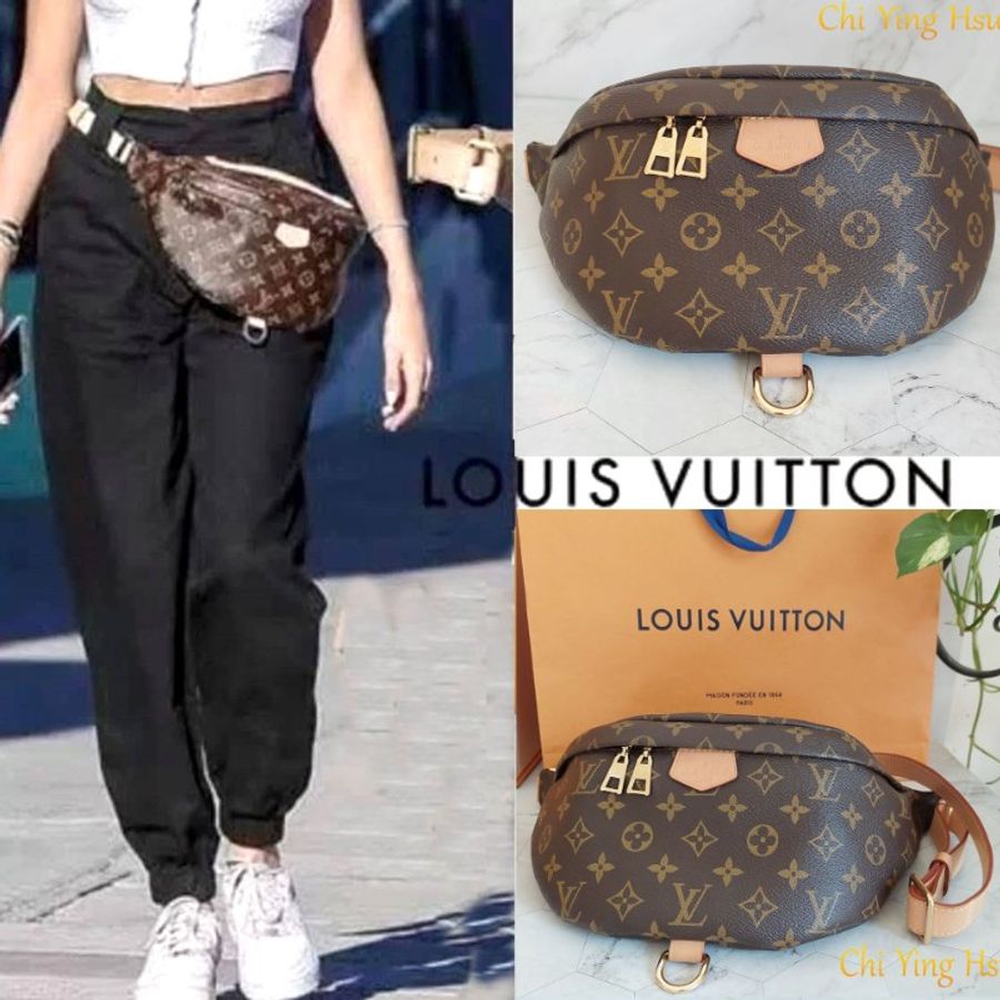 LV M43644 Bumbag🎀現品實拍 🎀 Monogram老花字紋 腰包 斜背包 胸口包-8