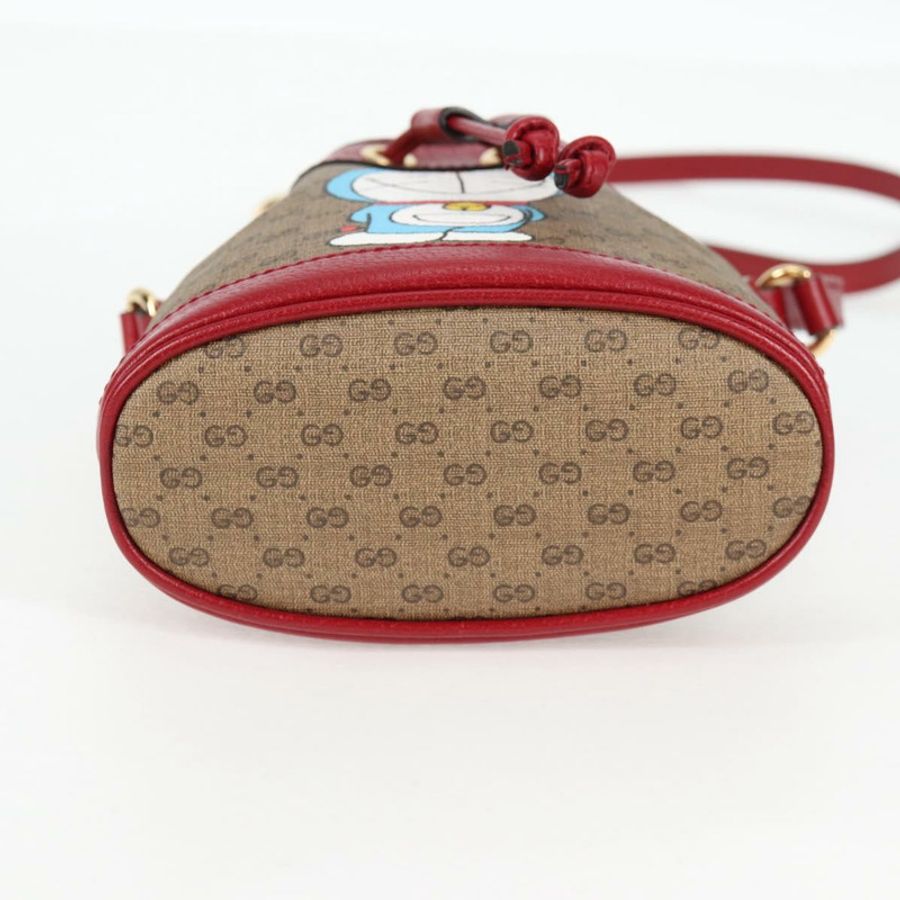 【日本直送】GUCCI Micro GG Supreme Doraemon 聯名手提包 PVC 米色 647801 正品 138992A-4