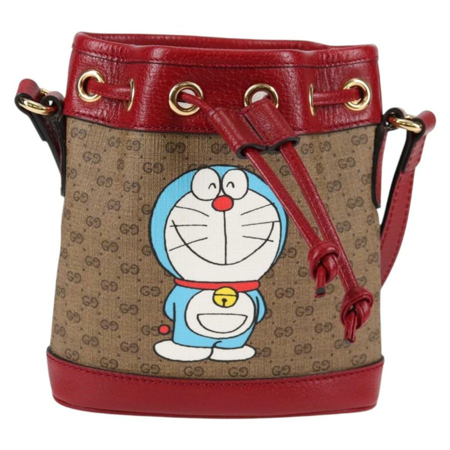 【日本直送】GUCCI Micro GG Supreme Doraemon 聯名手提包 PVC 米色 647801 正品 138992A-12