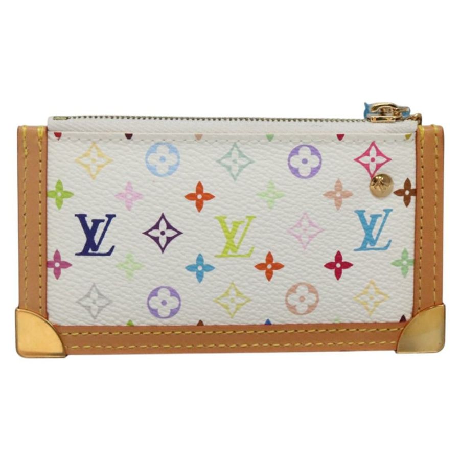 【日本直送】路易威登 (LOUIS VUITTON) 多色 Pochette Cles 零錢包 白色 M92655 LV 正品 139622V-1