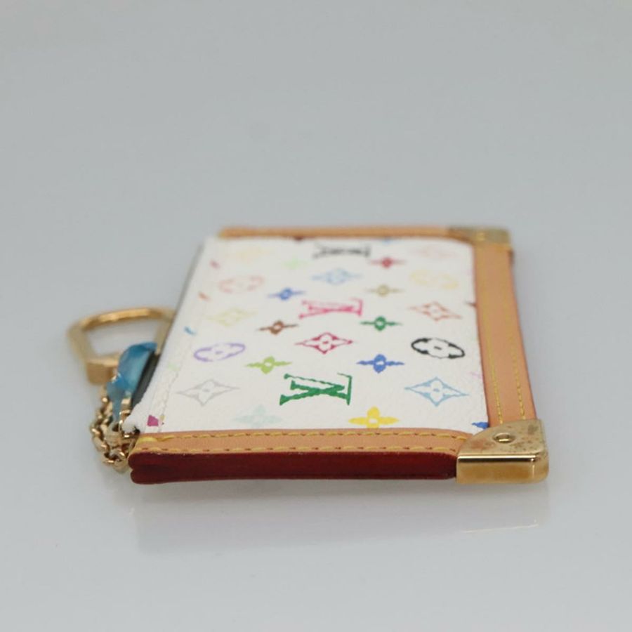 【日本直送】路易威登 (LOUIS VUITTON) 多色 Pochette Cles 零錢包 白色 M92655 LV 正品 139622V-2