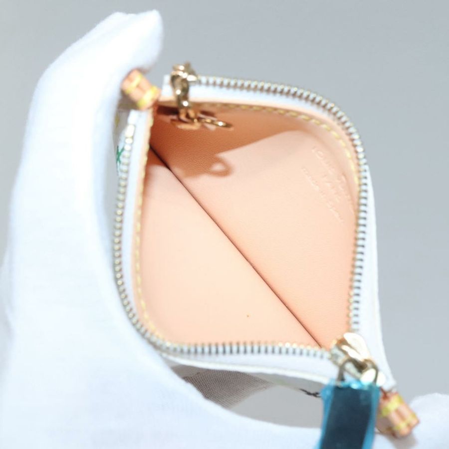 【日本直送】路易威登 (LOUIS VUITTON) 多色 Pochette Cles 零錢包 白色 M92655 LV 正品 139622V-9